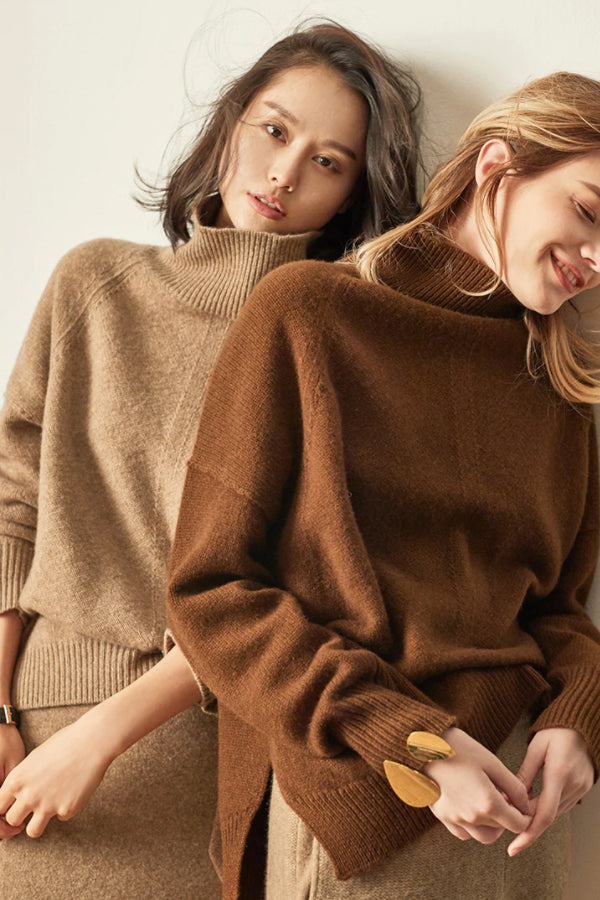 High-Necked Cashmere Sweater