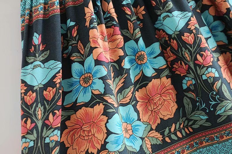 Vintage Floral Print Skirt